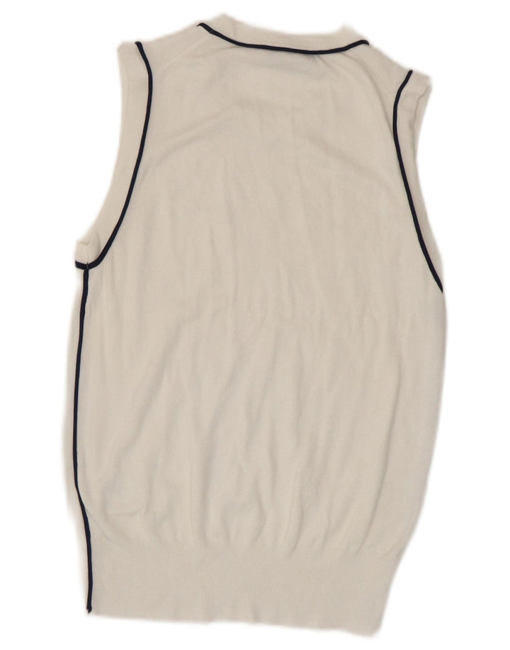 Canottiera da donna Zara UK 10 piccola in viscosa a righe bianche