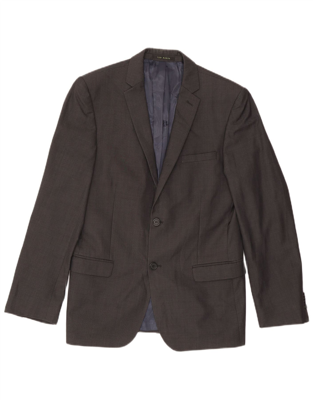 Giacca blazer da uomo a 2 bottoni Ted Baker UK 38 Lana grigio medio