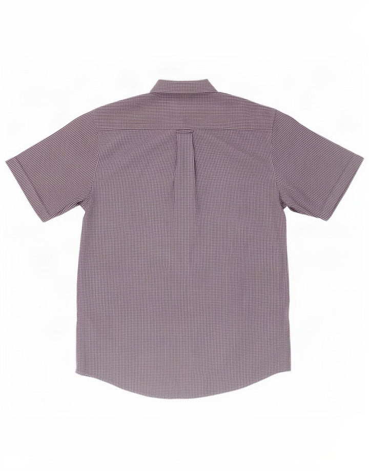 Camicia a maniche corte da uomo James Perse in poliestere a quadri blu piccolo