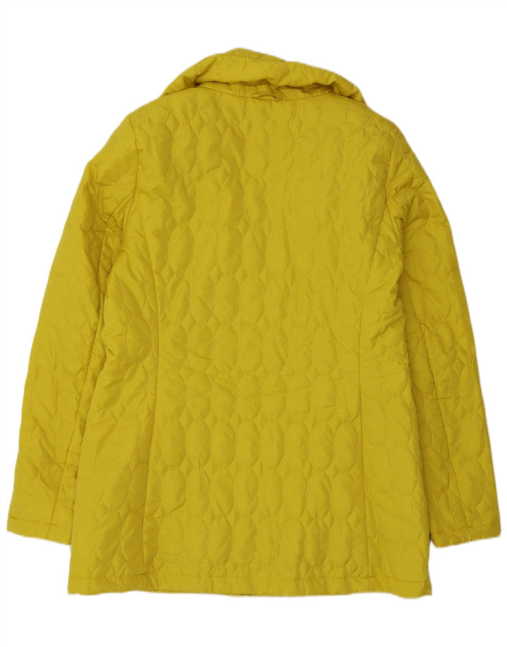 Giacca imbottita da donna Dkny UK 12 poliestere giallo medio moderno