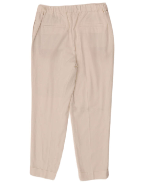 Pantaloni chino affusolati da uomo Marks & Spencer UK 10 Small W26 L25 Bianco