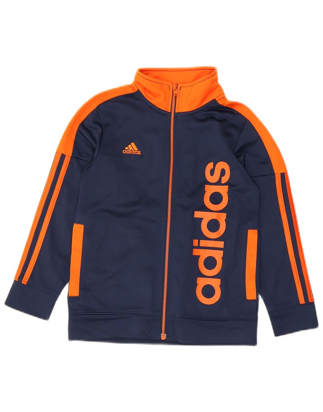 Giacca da ginnastica grafica da ragazzo Adidas 6-7 anni Blu navy Colourblock
