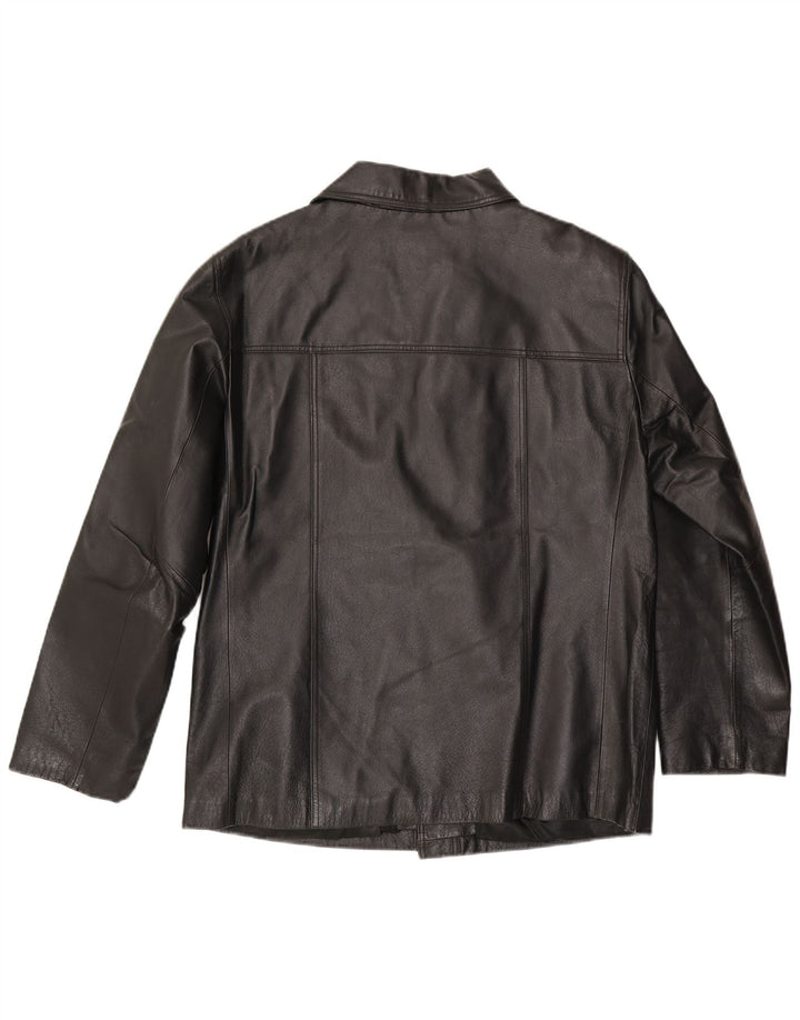 In Extenso Giacca in pelle da uomo UK 40 Large in pelle nera