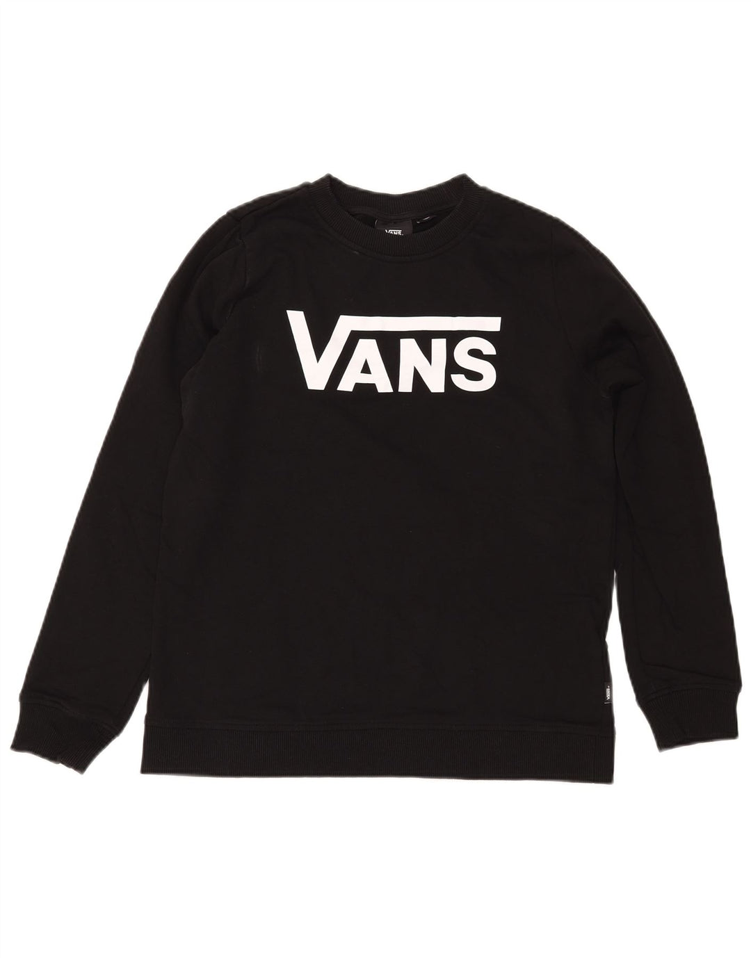 Felpa grafica da donna VANS maglione UK 14 cotone nero medio