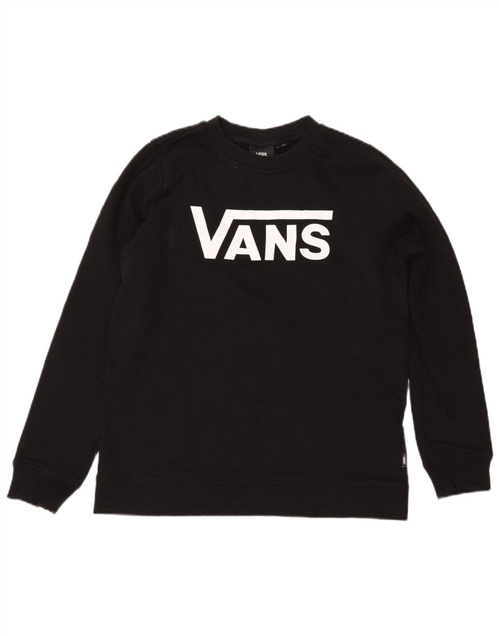 Felpa grafica da donna VANS maglione UK 14 cotone nero medio