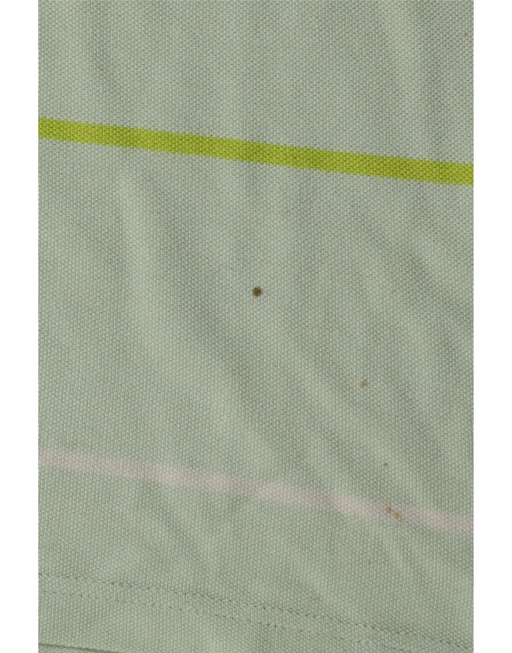 Polo ADIDAS da uomo 2XL in cotone a righe verdi