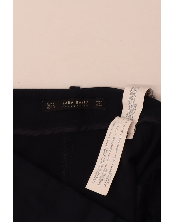 Pantaloncini chino da donna Zara medi W28 in cotone blu navy