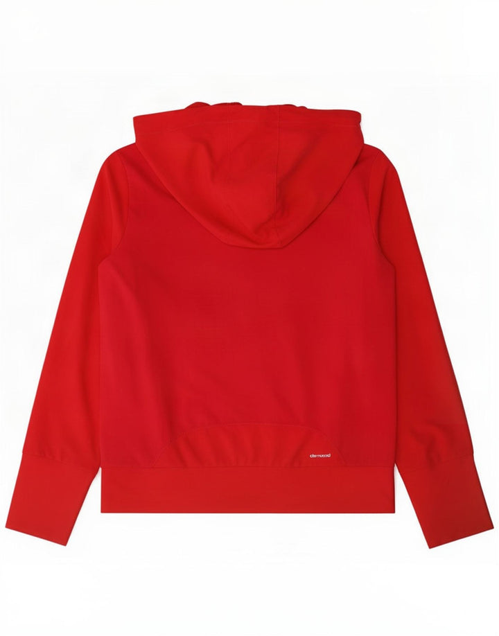 Maglione con cappuccio e zip Adidas Climacool da donna UK 12/14 Poliestere rosso medio