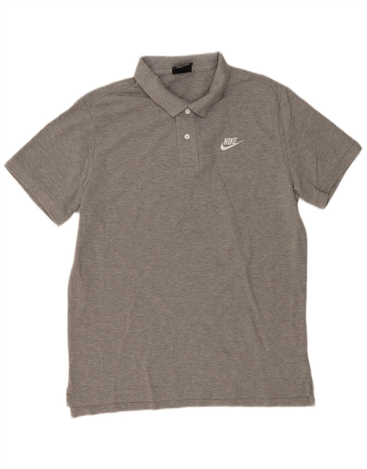 Polo NIKE da uomo grande in cotone grigio