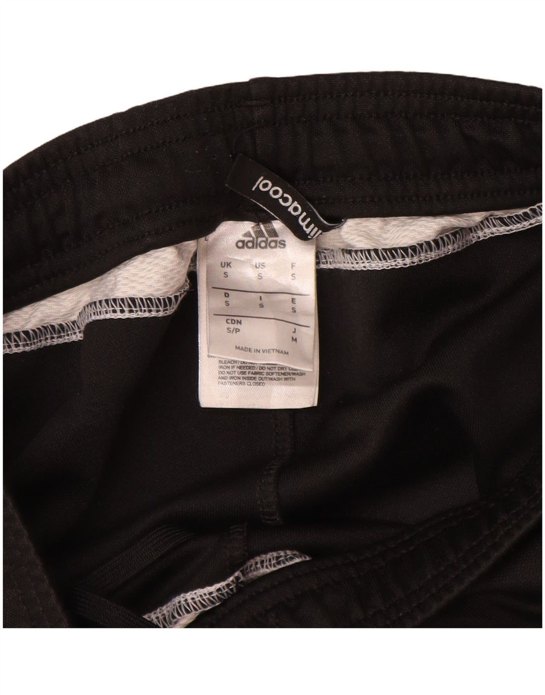Pantaloni da tuta Adidas Climacool da uomo piccoli in poliestere color block nero