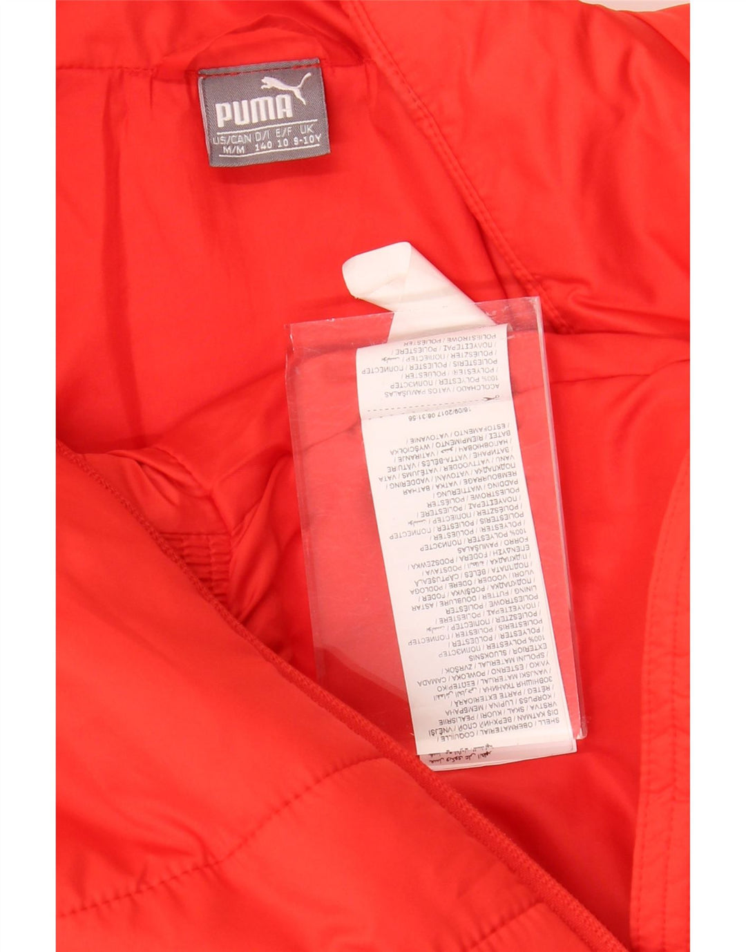 Giacca imbottita PUMA per ragazze 9-10 anni in poliestere rosso