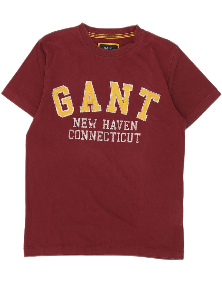 Gant T-shirt grafica da uomo Top piccola in cotone bordeaux