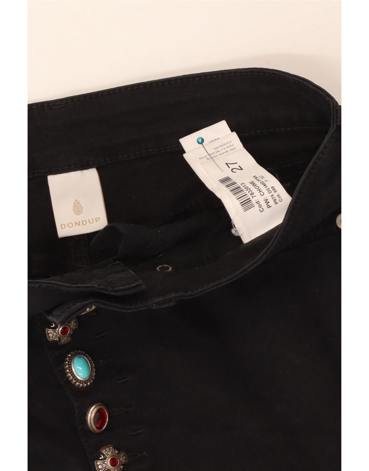 Jeans corti da donna Dondup W27 L25 cotone nero