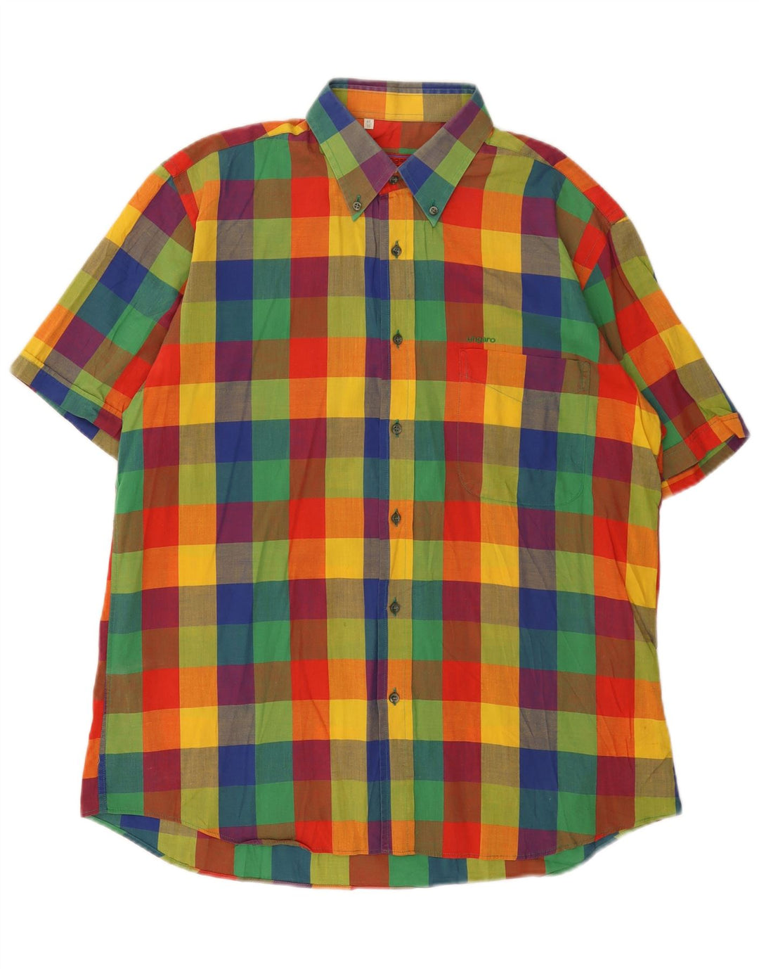 Camicia chemise da uomo Ungaro taglia 41 16 grande quadretto multicolore
