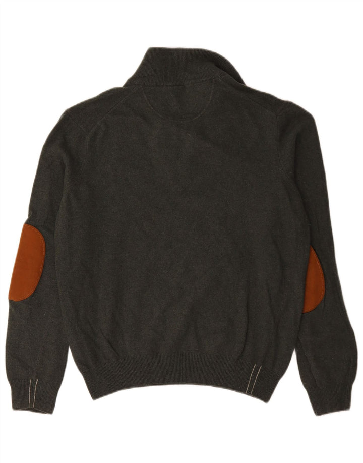 Marlboro Classics Maglione da uomo con zip e collo in lana verde medio