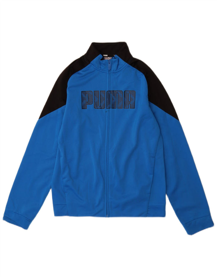 Giacca da ginnastica grafica PUMA da ragazzo 13-14 anni Blu Colourblock