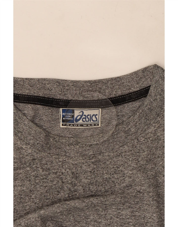 T-shirt da uomo Asics Top Large in cotone grigio