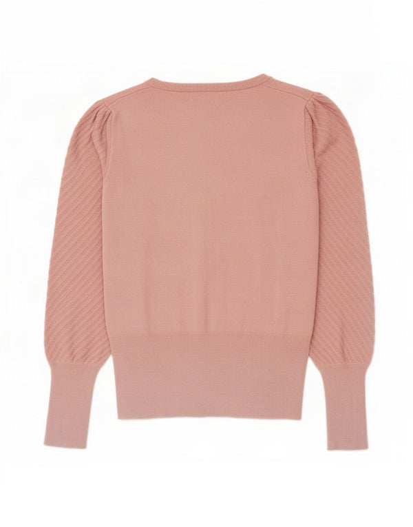 Maglione corto con scollo a barca da donna Marks & Spencer UK 8 piccolo rosa