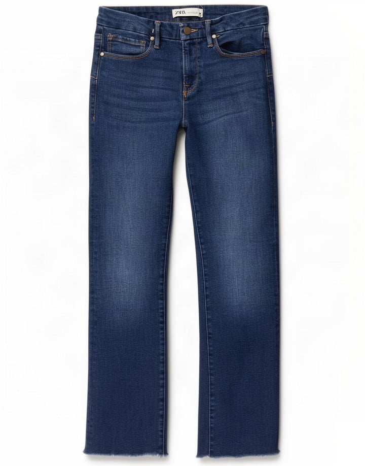 Zara Jeans dritti da donna EU 38 Small W28 L29 Blu
