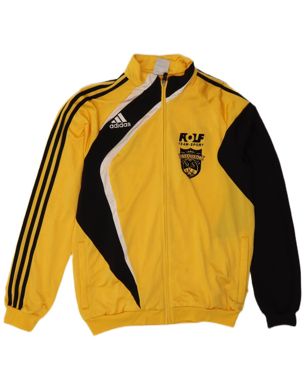 Giacca da tuta grafica da uomo Adidas UK 38/40 Medium Yellow Colourblock