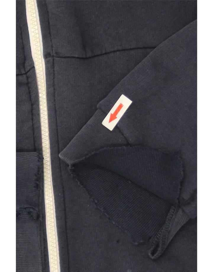 Maglione con cappuccio e zip da uomo Zara in cotone blu navy medio