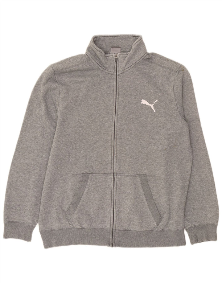 Giacca da tuta da uomo Puma Large in cotone chiazzato grigio