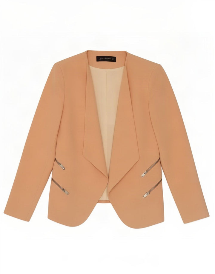 Giacca blazer aperta da donna Zara UK 14 poliestere rosa medio