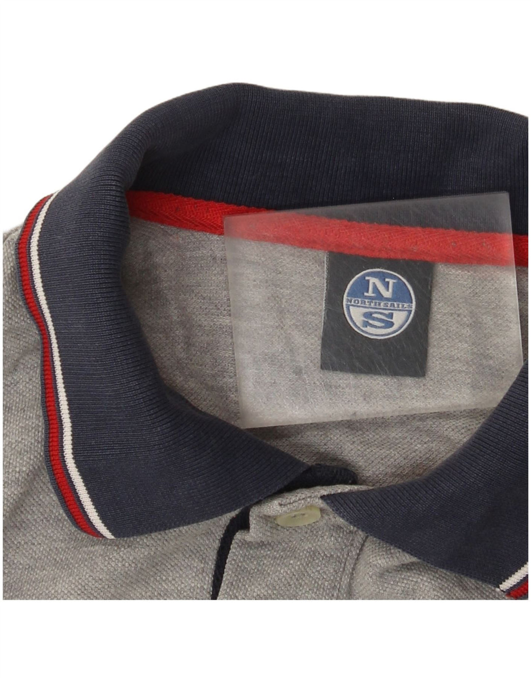 Polo grafica da uomo North Sails piccola grigia chiazzata
