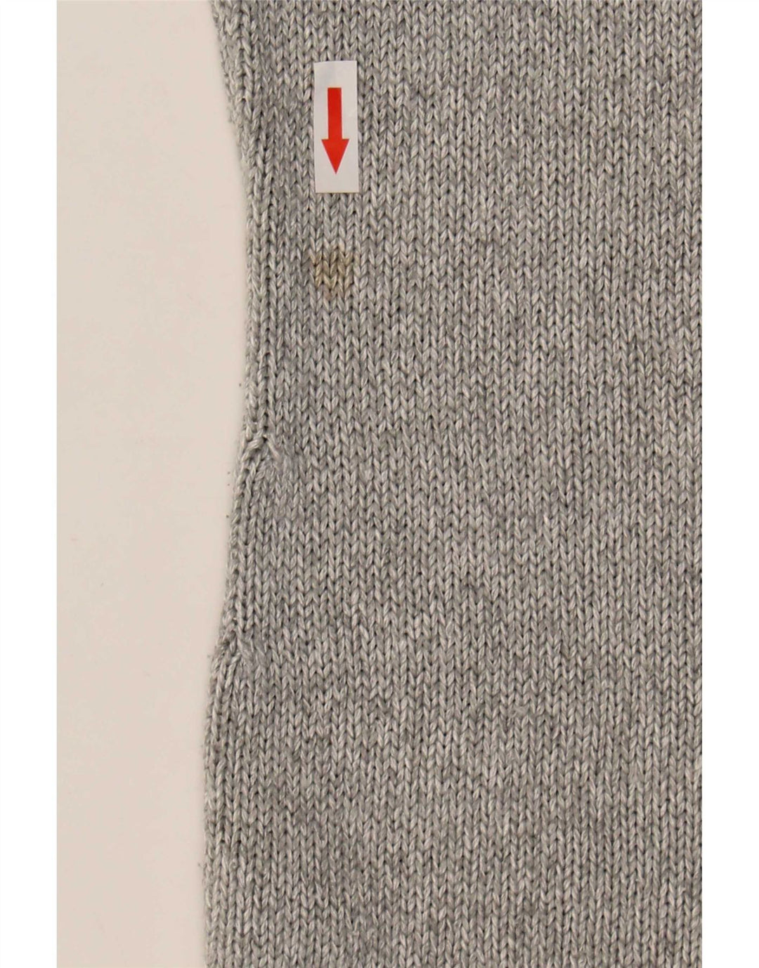 Massimo Dutti Maglione da donna a maniche corte con scollo a V UK 10 piccolo grigio