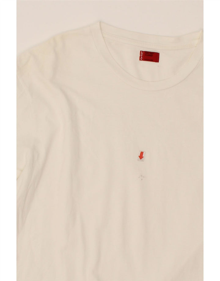 LEVI'S Mens T-Shirt Top XL White Cotton Vintage Levi's and Second-Hand Levi's from Messina Hembry 