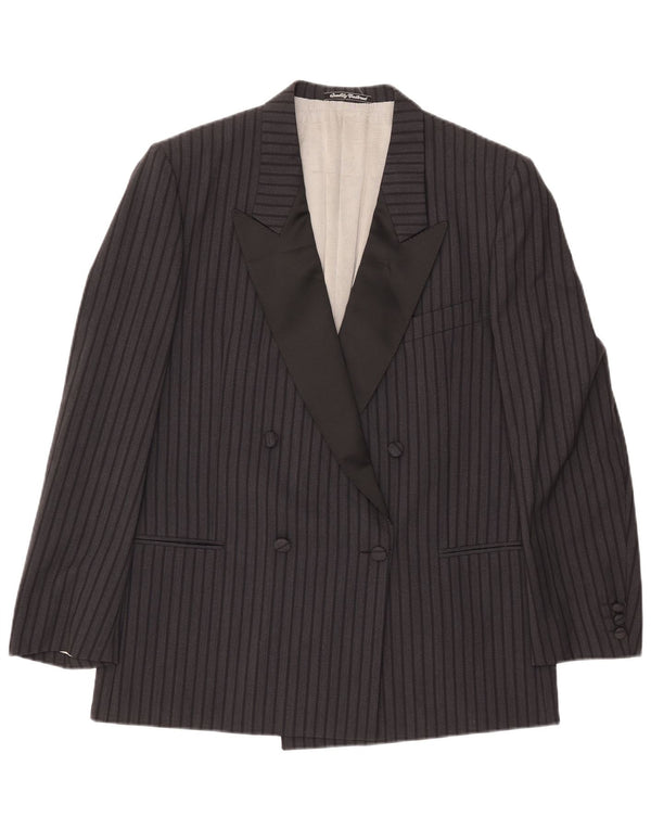 Giacca blazer doppiopetto da donna Fila IT 52 2XL Lana gessata nera