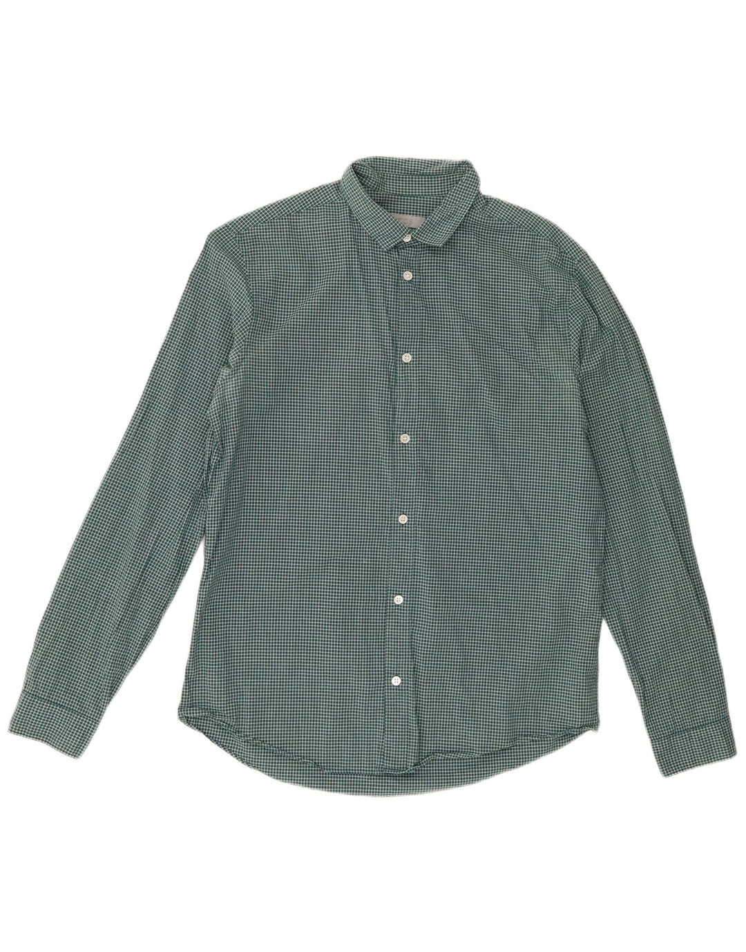 Camicia Cos da uomo in cotone a quadretti verde medio