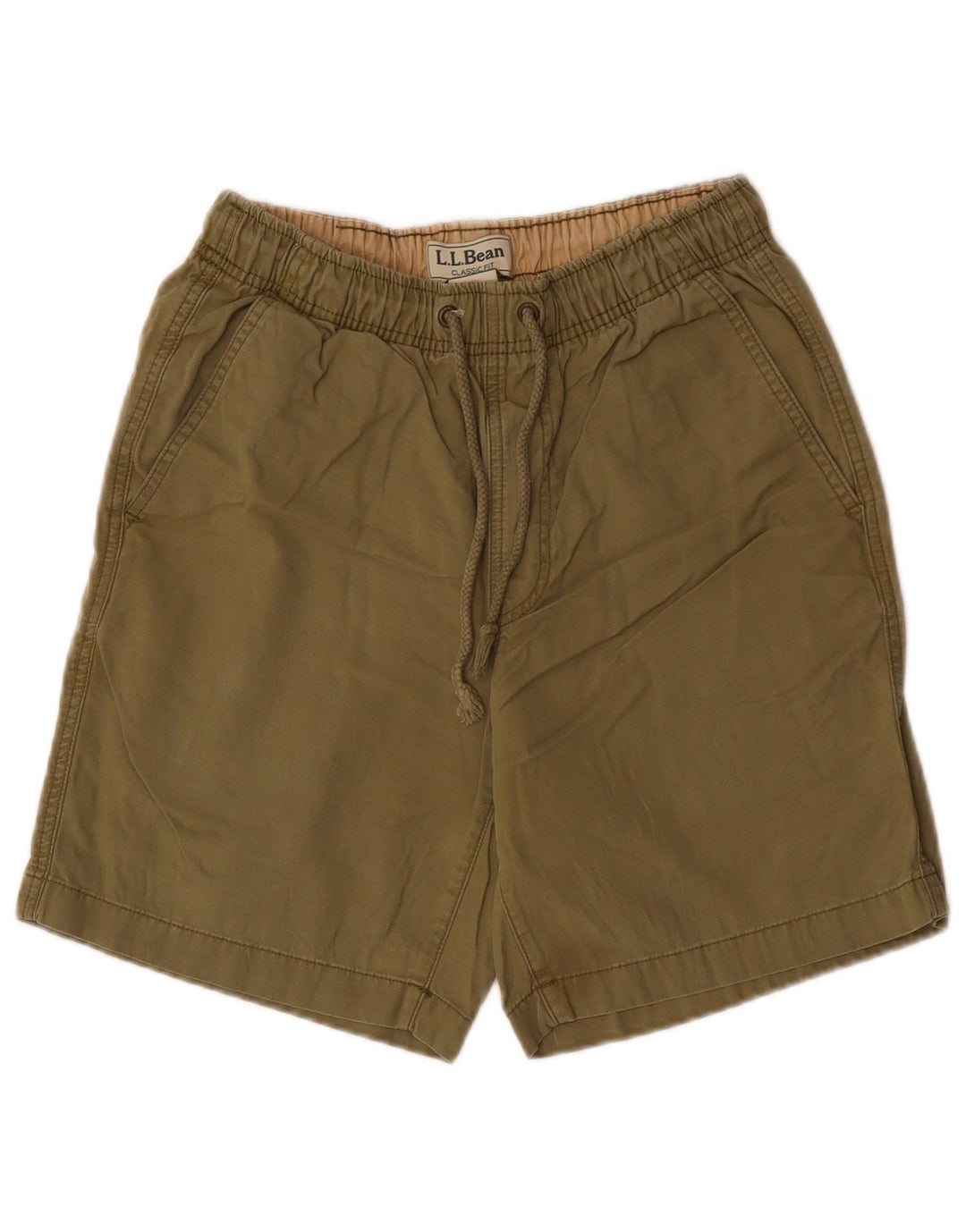 Pantaloncini da uomo dalla vestibilità classica L.L.Bean piccoli W27 in cotone kaki