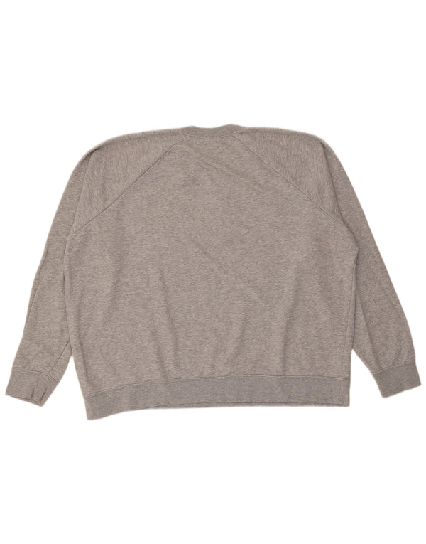 Felpa oversize da donna Nike Jumper UK 20 2XL Cotone chiazzato grigio