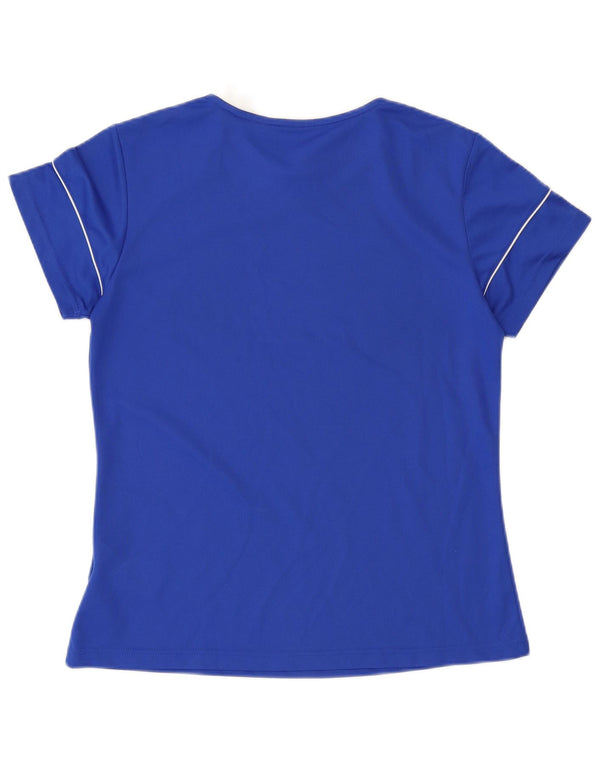 T-shirt ADIDAS Aeroready da donna UK 12/14 poliestere blu medio