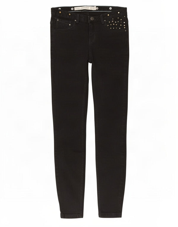 Jeans skinny Trafaluc da donna Zara EU 34 2XS W24 L28 Cotone nero