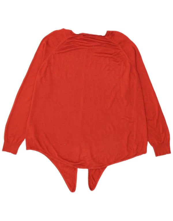 Maglione maglione con scollo a barca da donna Marks & Spencer UK 16 grande viscosa rossa