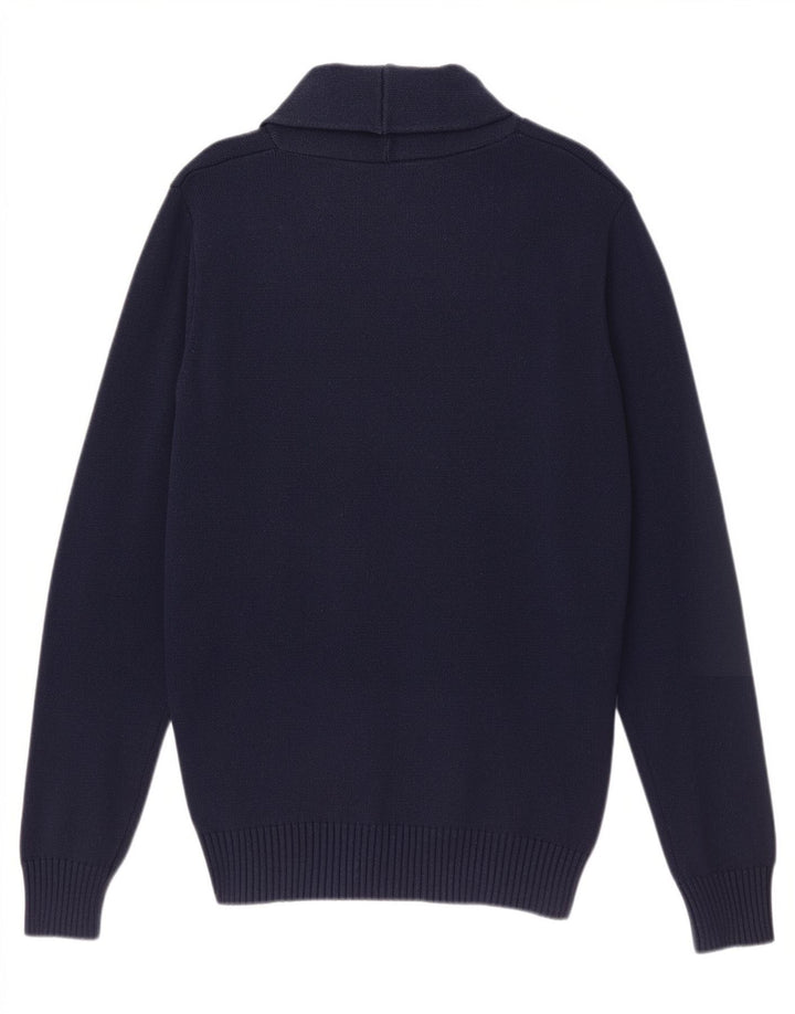 Maglione cardigan da uomo Jack & Jones grande cotone blu navy