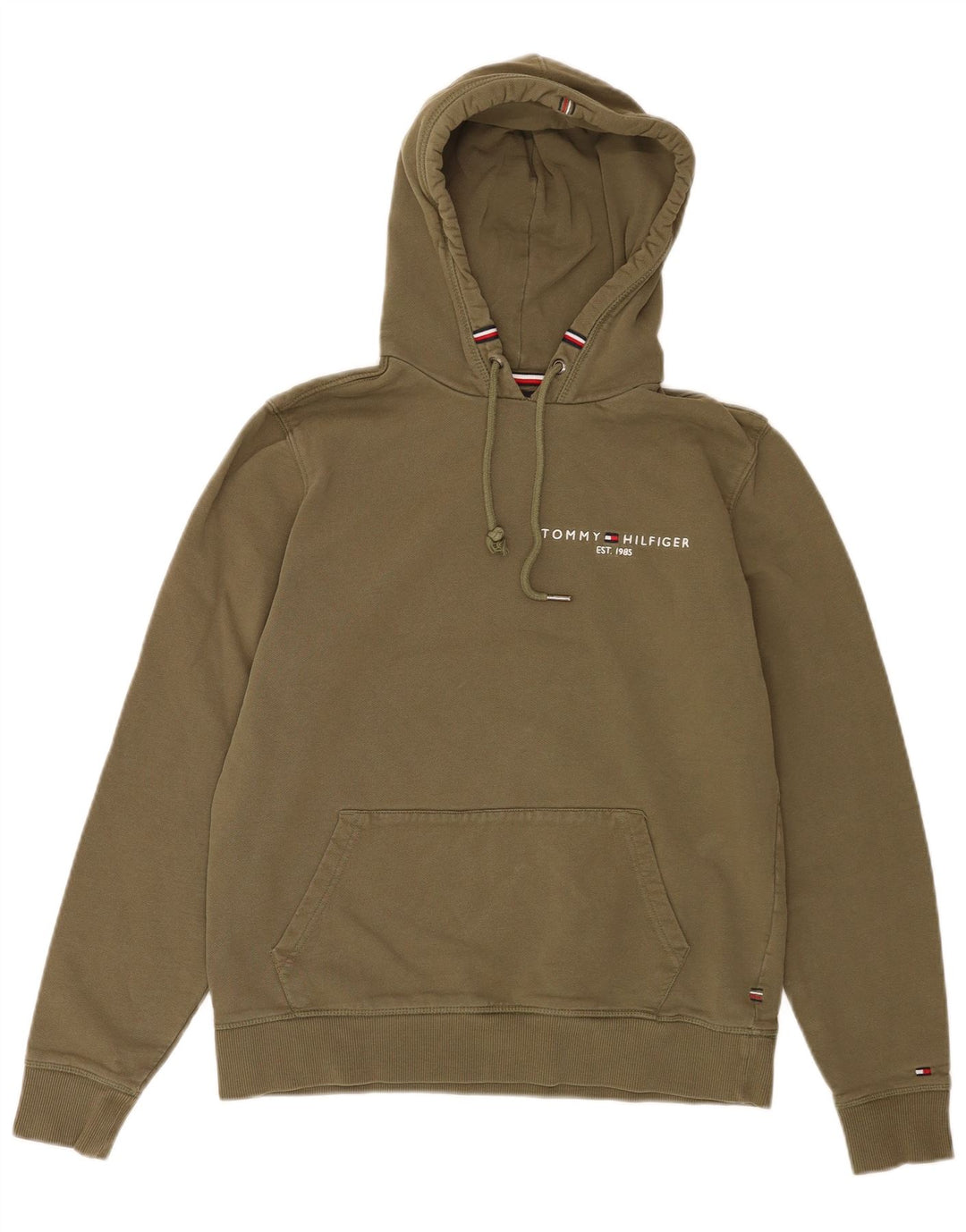 Maglione con cappuccio da uomo Tommy Hilfiger cotone medio kaki