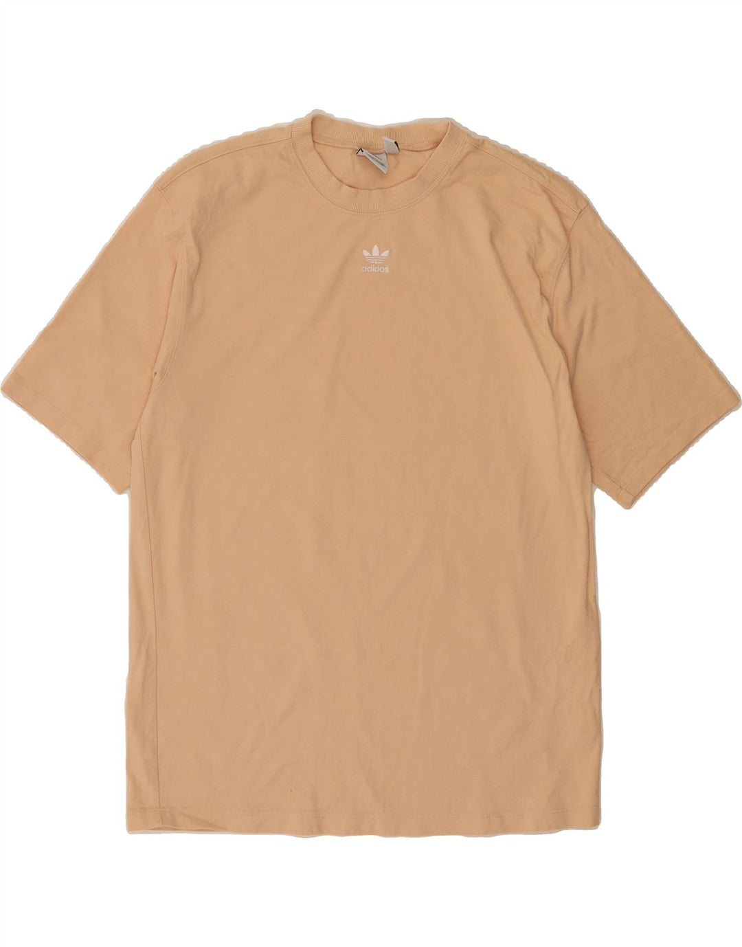 ADIDAS Womens Oversized T-Shirt Top UK 8 Small  Beige Cotton Vintage Adidas and Second-Hand Adidas from Messina Hembry 