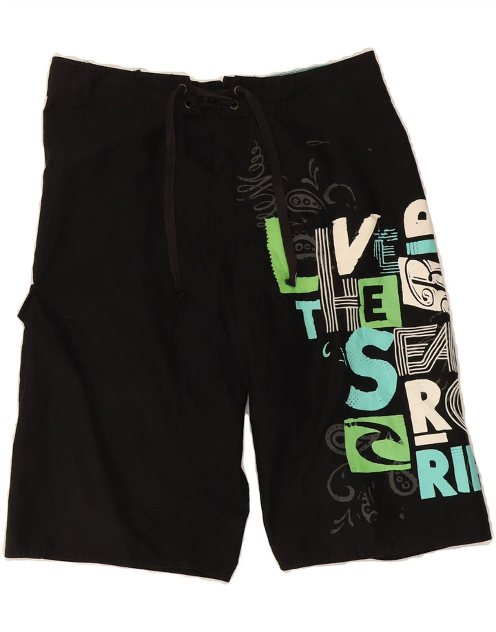 RIP CURL Boys Graphic Swimming Shorts 15-16 Years  Black Vintage Rip Curl and Second-Hand Rip Curl from Messina Hembry 