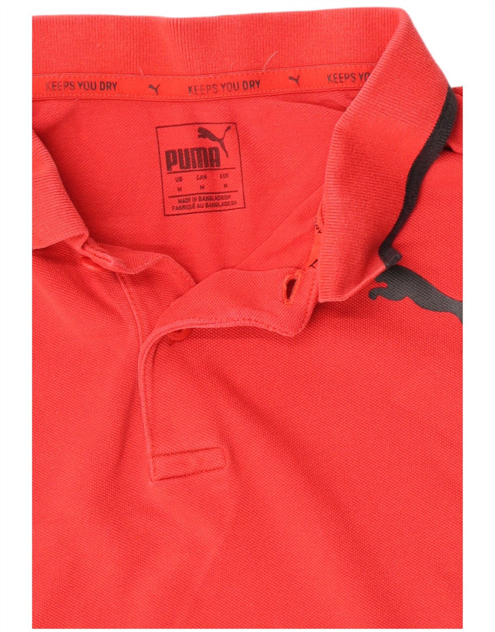 Polo Puma da uomo di colore rosso medio