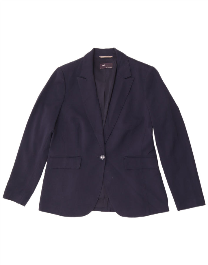 Giacca blazer a 1 bottone Marks & Spencer da donna UK 14 grande blu navy