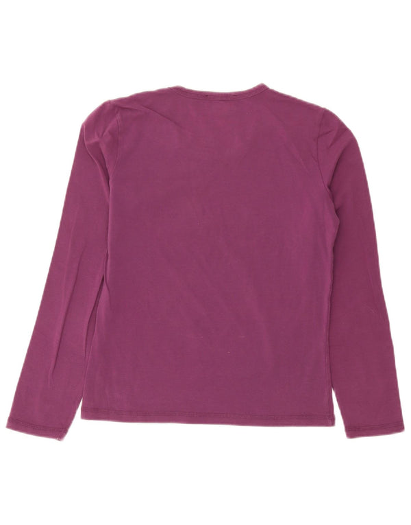 Top grafico da donna Marlboro Classics manica lunga UK 12 Viola medio