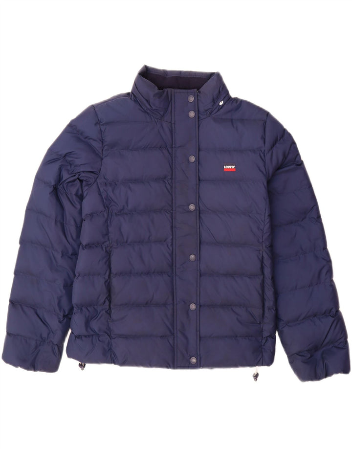 Giacca imbottita oversize con cappuccio da donna LEVI'S UK 10 Small Blu Navy