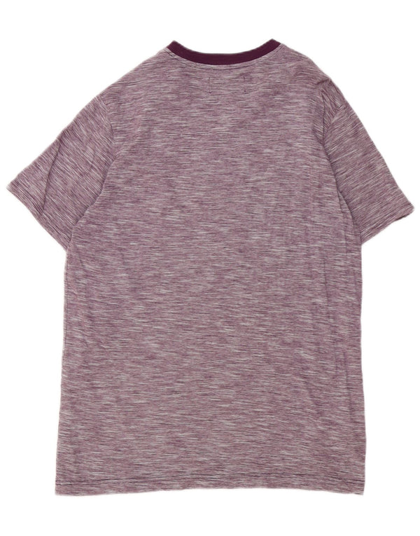 T-shirt da uomo Penguin Top grande cotone screziato viola