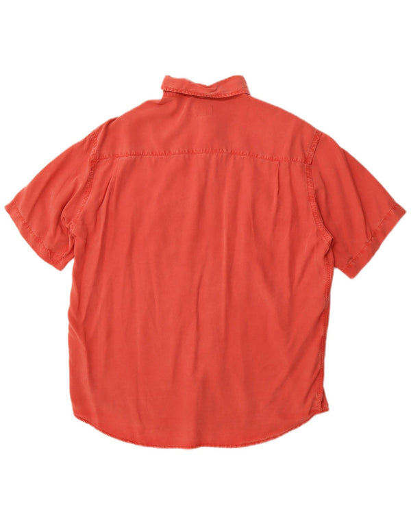 TRUSSARDI JEANS Maglia Uomo Manica Corta in Lyocell Rosso Medio