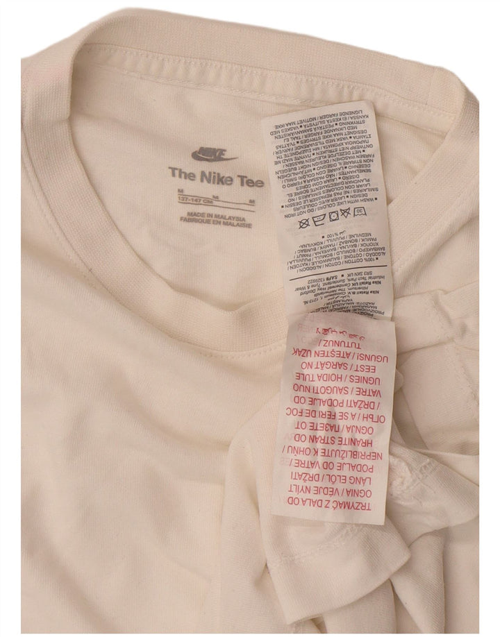 T-shirt da ragazzo Nike Top 10-11 anni cotone bianco medio