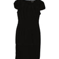 WAREHOUSE Womens Short Sleeves Sheath Dress UK 10 Small Black Polyamide Vintage Warehouse and Second-Hand Warehouse from Messina Hembry 