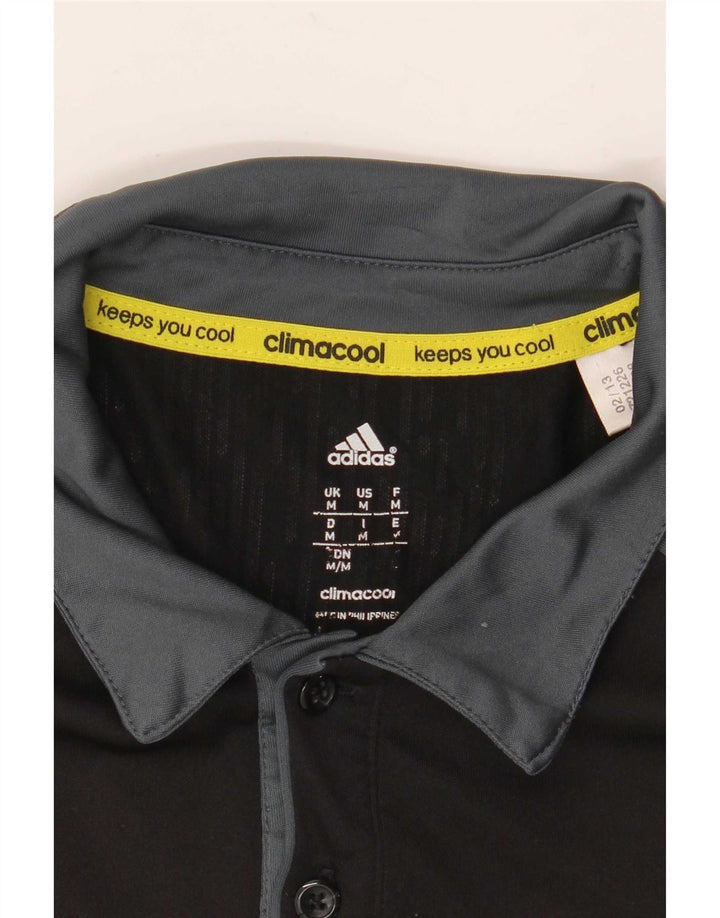 Polo Adidas Climacool da uomo color block medio nero